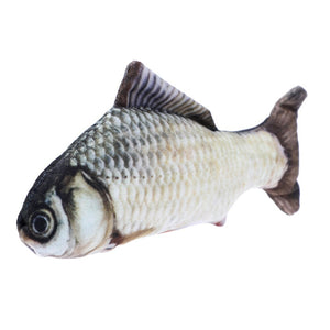 Fish-shaped plush toy on a white background at Pet Servo