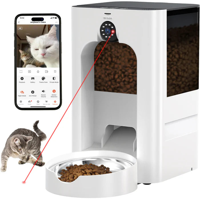 Buy Advwin - 5L Automatic Camera Pet Feeder with Laser Teaser - Pet Servo