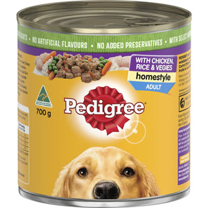 Pedigree - Homestyle With Chicken Rice & Veggies Wet Dog Food Can 700g - Petservo