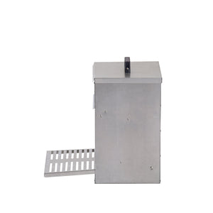 Metallic box with a cover on a white background at Pet Servo