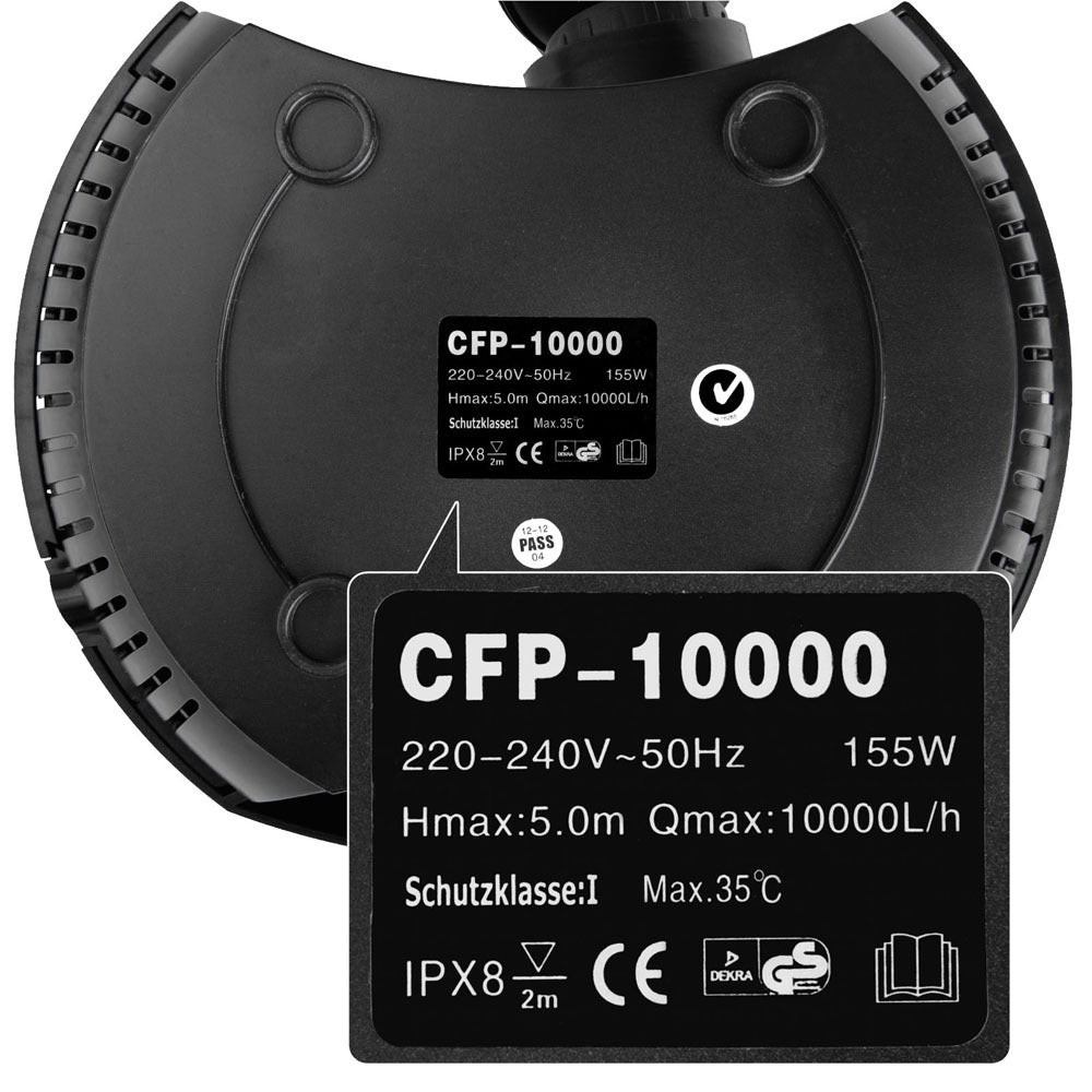 YES4PETS - 10000L/H Submersible Aquarium Water Pump - Pet Servo