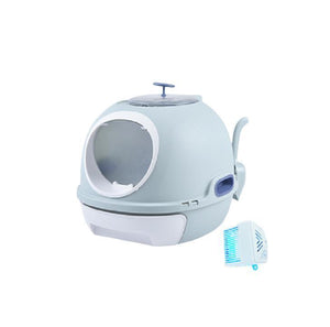 Pet litter box with a small light on a white background at Pet Servo