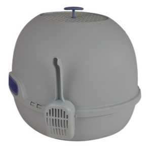 YES4PETS - Blue Hooded Cat Litter Box with Drawer & Scoop - Pet Servo