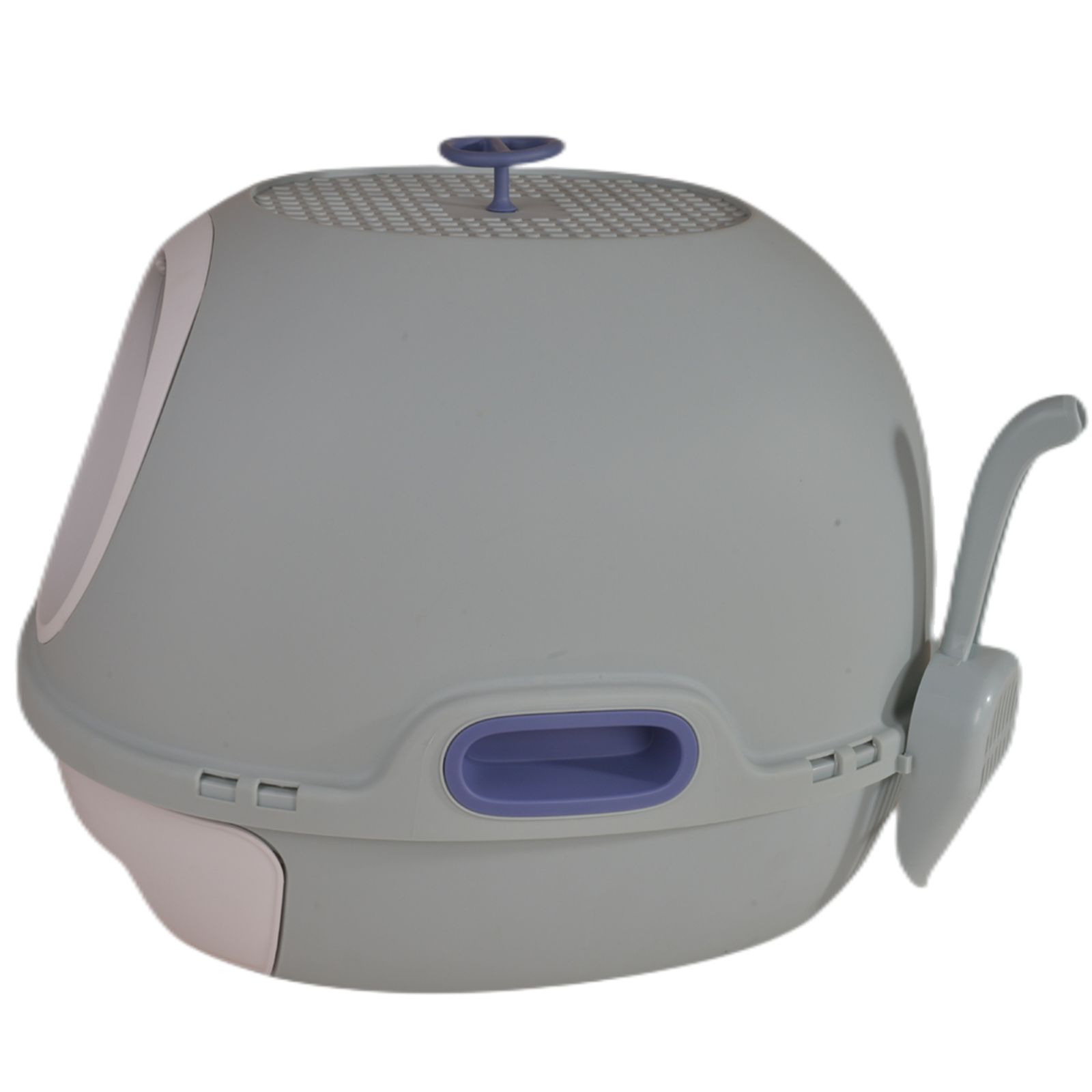 YES4PETS - Blue Hooded Cat Litter Box with Drawer & Scoop - Pet Servo