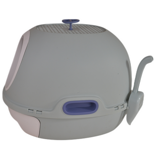 YES4PETS - Blue Hooded Cat Litter Box with Drawer & Scoop - Pet Servo