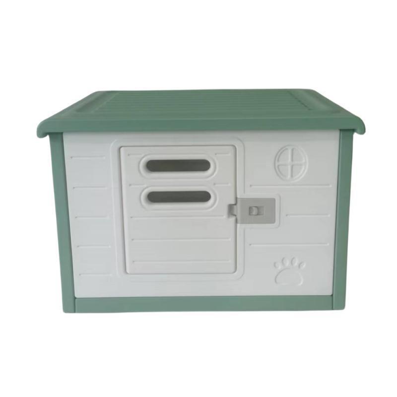 YES4PETS Plastic Dog Puppy Cat House Kennel Medium Green - Petservo