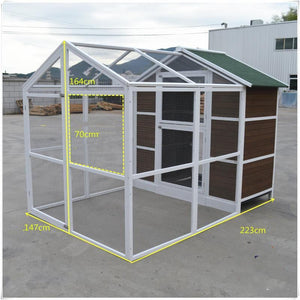 YES4PETS - XXL Wooden Outdoor Pigeon Breeding Cage - Pet Servo