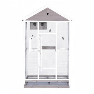 YES4PETS - XXL Wooden Bird Cage for Parrots & Canaries - Pet Servo