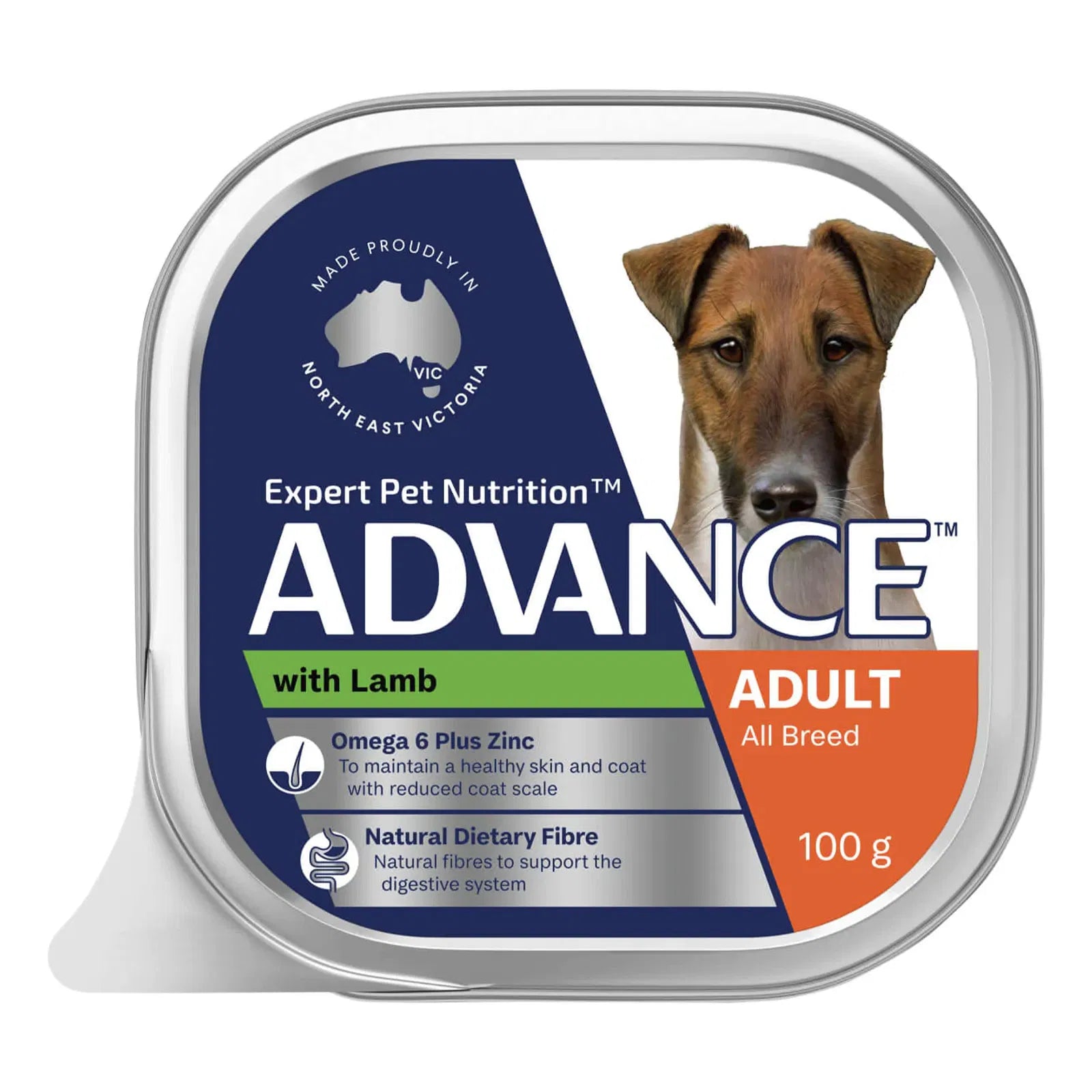 Advance dog food packaging with a dog on the label at Pet Servo
