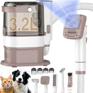 Advwin - 6 in 1 Pet Hair Vacuum & Dog Grooming Kit - Pet Servo