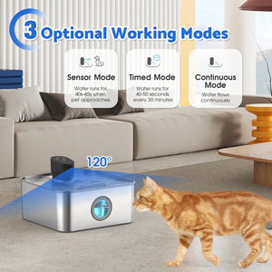 Advwin - 7L Wireless Cat Water Fountain Stainless Steel image 3 - Pet Servo