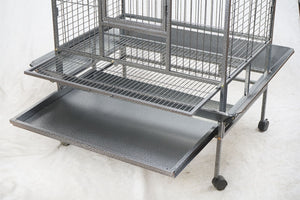 Large bird cage with a tray on a white background at Pet Servo