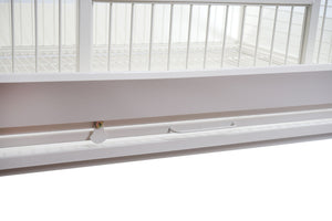 White fluorescent light fixture on a white background at Pet Servo