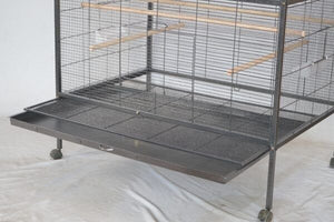 Large bird cage with a wire mesh design on a white background at Pet Servo