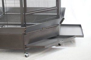 Large bird cage with a pull-out tray on a white background at Pet Servo