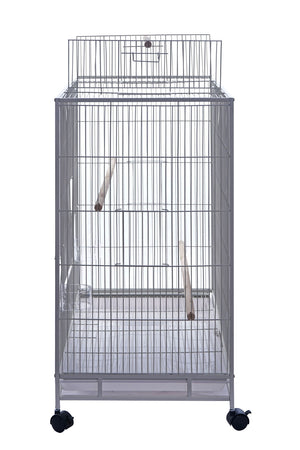 Bird cage with wheels on a white background at Pet Servo