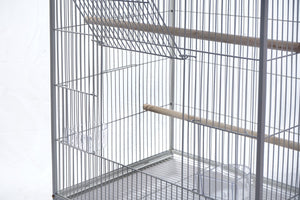 Bird cage with wire bars on a white background at Pet Servo
