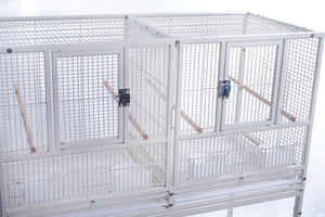 Large bird cage with perches on a white background at Pet Servo