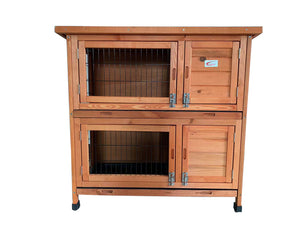 YES4PETS - Large Double Storey Hutch - Petservo