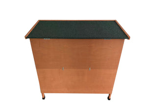 Wooden cabinet with green top on a white background at Pet Servo