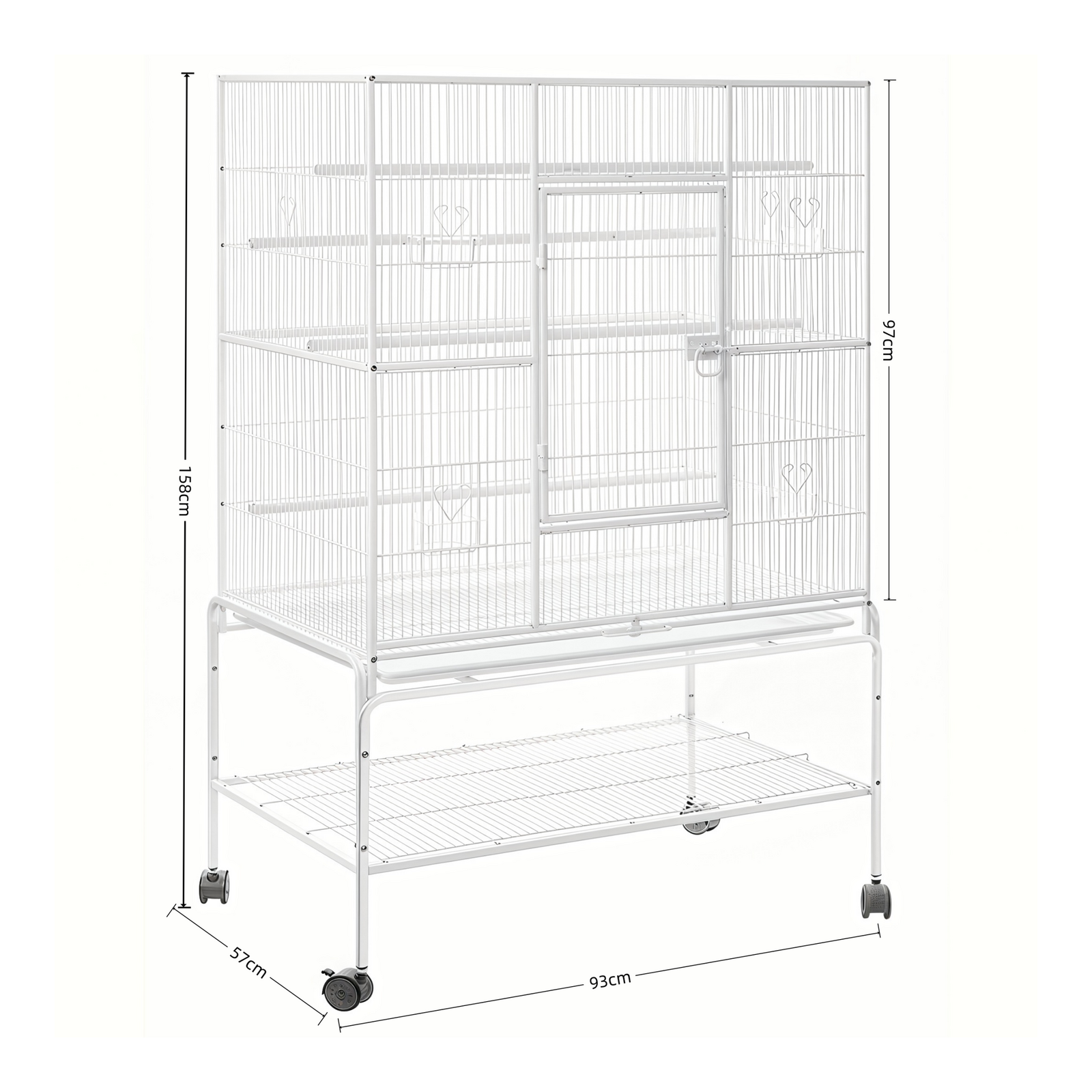 YES4PETS - Large 158cm Bird Cage Aviary with Stand - Pet Servo