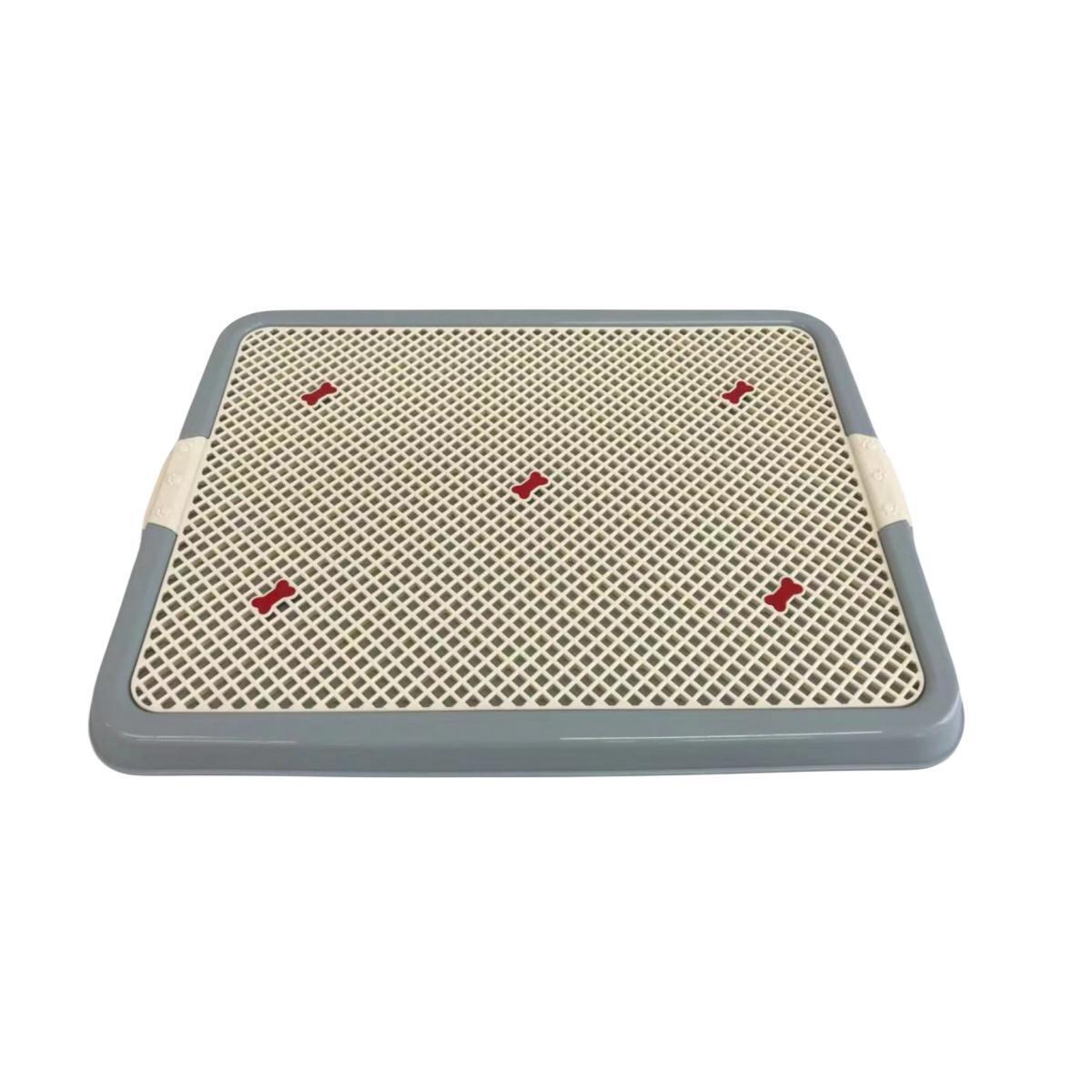 Rectangular pet mat with textured surface and red accents on a white background at Pet Servo