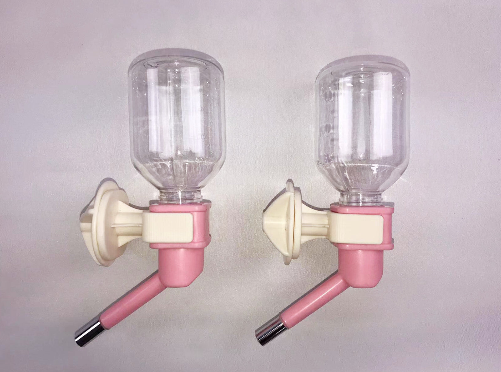 yestobuy - 2 x Pet Hanging Water Bottle No Drip Water Dispenser Rabbit Dog Cat Drinking Bottle-Pink - Pet Servo