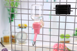 yestobuy - 2 x Pet Hanging Water Bottle No Drip Water Dispenser Rabbit Dog Cat Drinking Bottle-Pink - Pet Servo