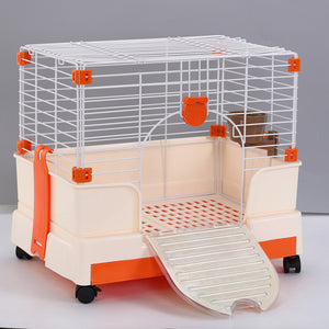 YES4PETS - Rabbit & Guinea Pig Cage with Tray & Wheels - Petservo