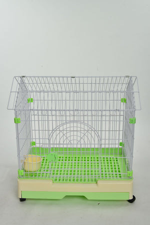 Pet cage with green accents on a white background at Pet Servo
