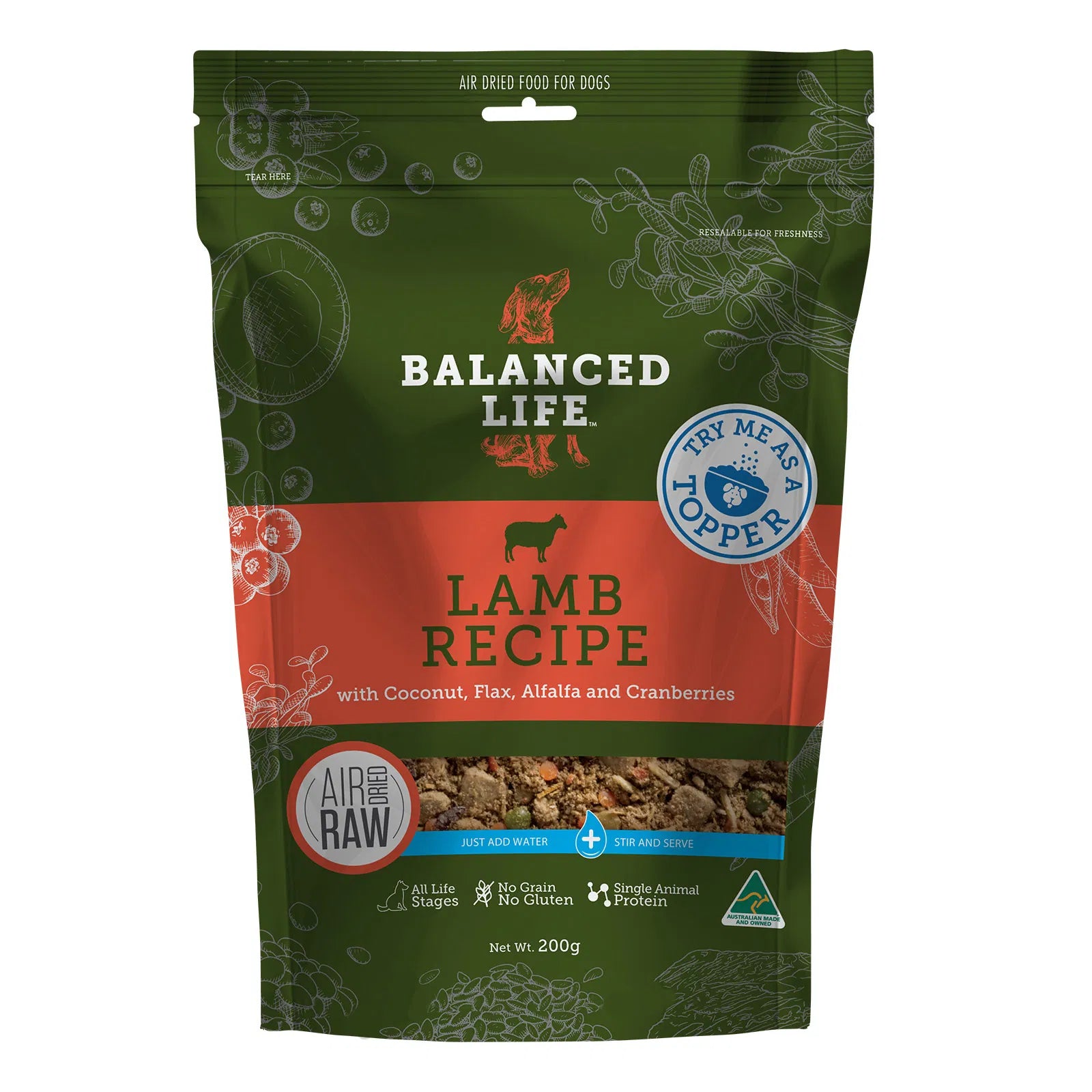 Balanced Life - Rehydrate Dry Dog Food Lamb