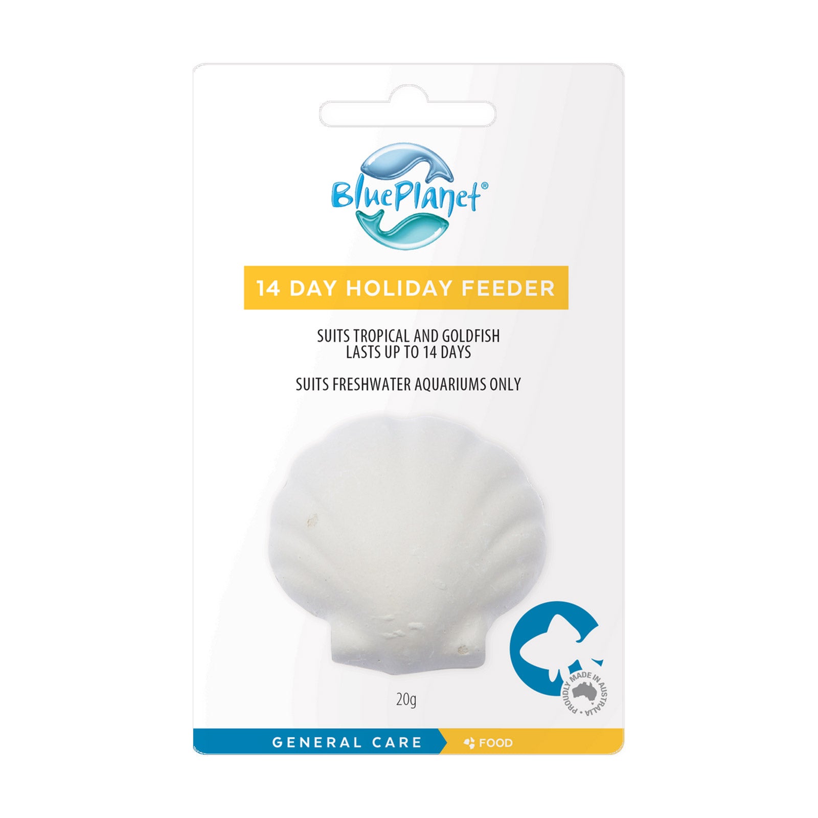 Blue Planet 14 Day Holiday Feeder packaging on a white background at Pet Servo