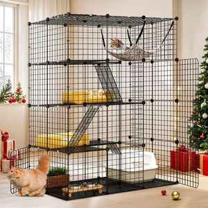 Buy Advwin Large 4 Tier Cat Cage Pet Playpen Cat Kennel at PetServo