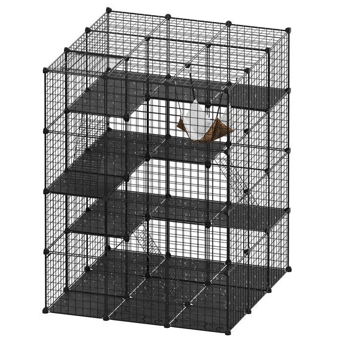 Buy Now Advwin Large 4 Tier Cat Cage Pet Playpen Cat Kennel at PetServo