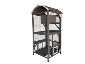 YES4PETS - Wooden Pet Shelter Condo with Escape Door - Pet Servo