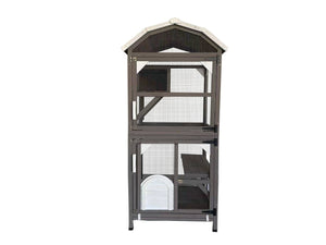 YES4PETS - Wooden Pet Shelter Condo with Escape Door - Pet Servo