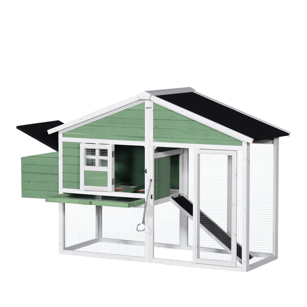 YES4PETS -Green Large Chicken Coop & Hutch - Petservo
