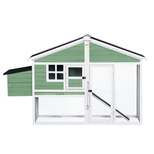 YES4PETS -Green Large Chicken Coop & Hutch - Petservo