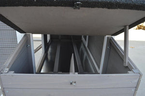 YES4PETS - Grey XXL Chicken Coop & Hutch -Petservo