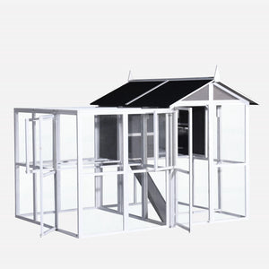 YES4PETS - Grey Chicken Coop & Hutch – Petservo