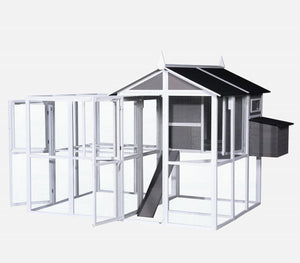 YES4PETS - Grey Chicken Coop & Hutch – Petservo