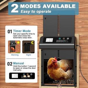 YES4PETS - Auto Chicken Coop Door,Solar & Remote Control - Petservo