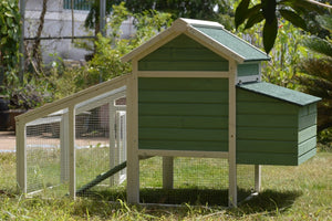 YES4PETS - Green Chicken Coop & Rabbit Hutch - Petservo