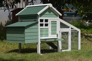 YES4PETS - Green Chicken Coop & Rabbit Hutch - Petservo