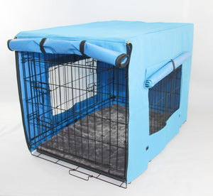 YES4PETS - 42 Foldable Pet Crate with Cover & Mat - Pet Servo