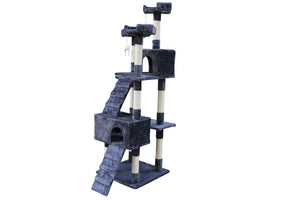 Cat tree with multiple levels and platforms on a white background at Pet Servo