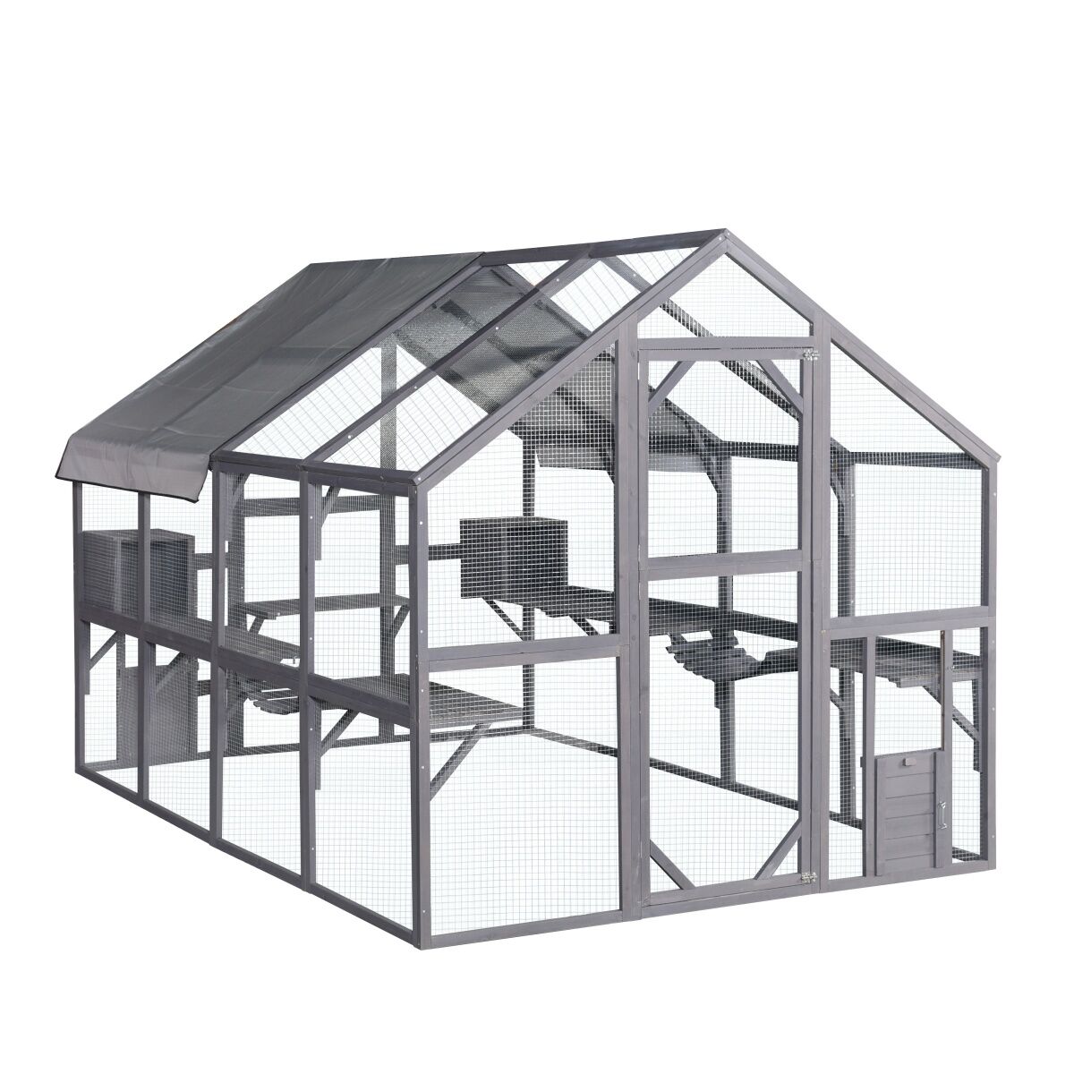 YES4PETS - XXXXL Wooden Pet Shelter with Escape Door - Pet Servo