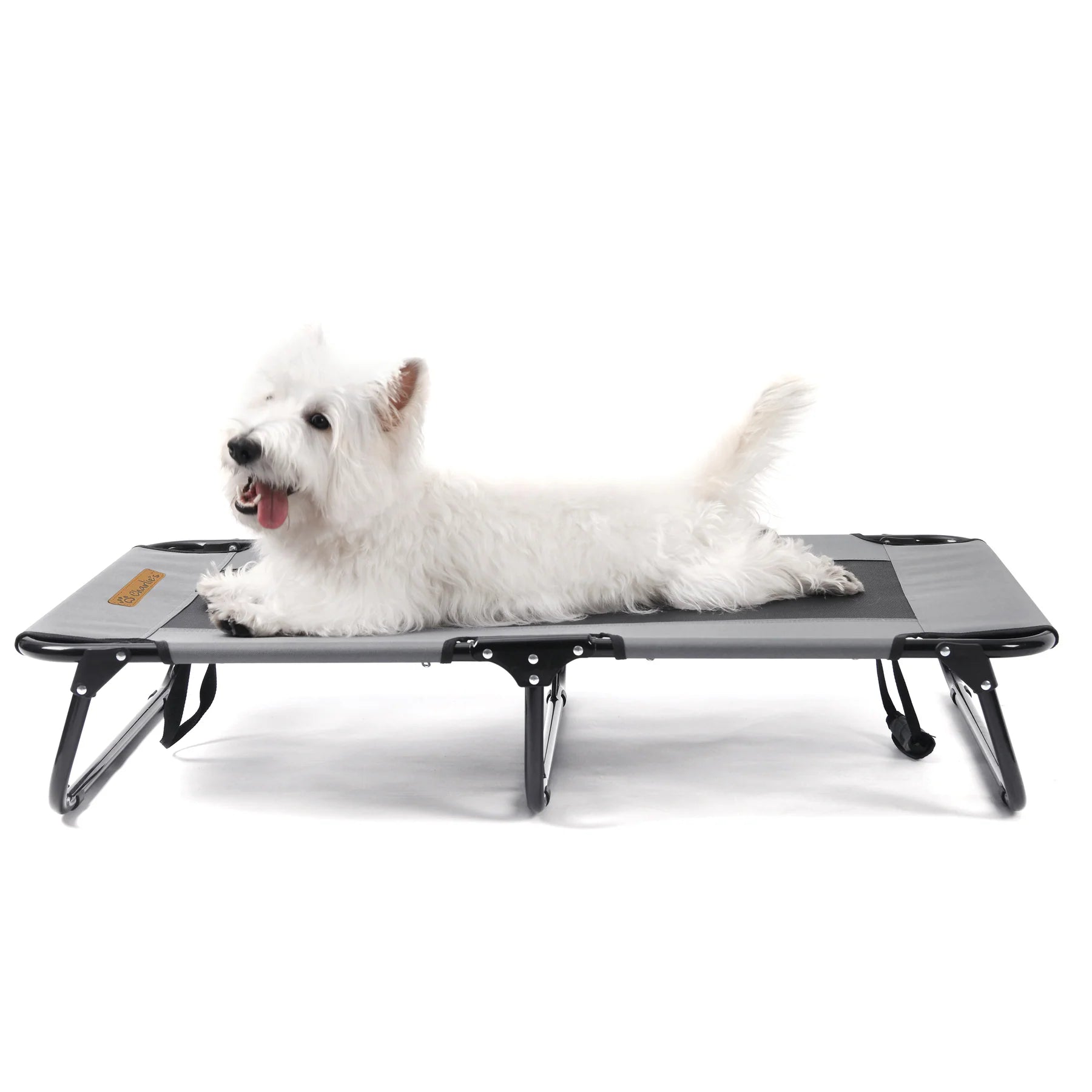Charlie's Adventure Foldable Travel Pet Cot Grey Large size at Pet Servo