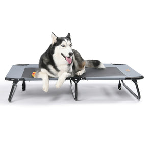 Charlie's Adventure Foldable Travel Pet Cot Grey X Large size at Pet Servo