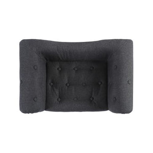 Charlie's Luxe Button Pet Sofa - Charcoal at petservo image 3